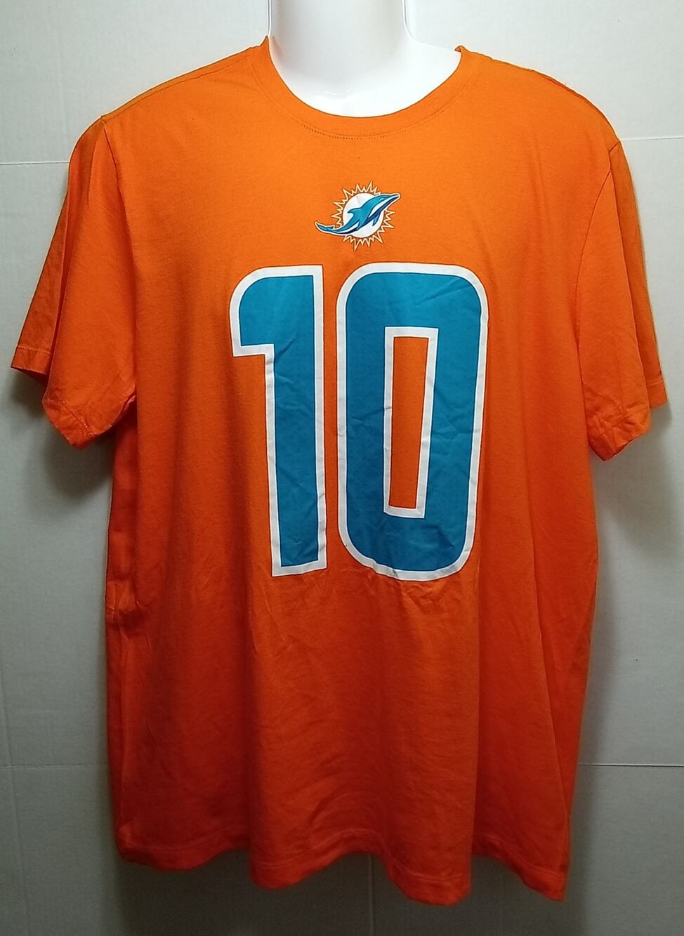 Miami Dolphins NFL #10 Tyreek Hill Orange Nike Tee Men's XL